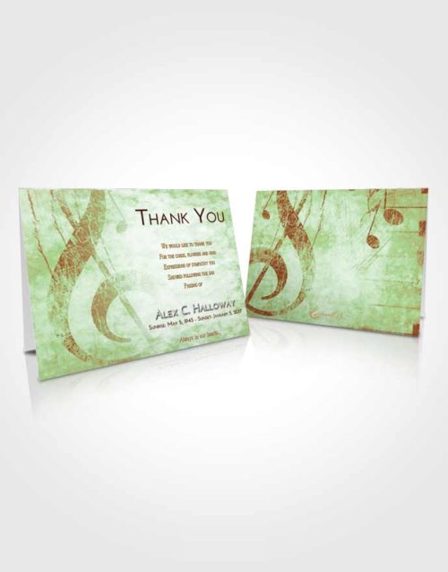 Funeral Thank You Card Template Strawberry Mist Harmonica