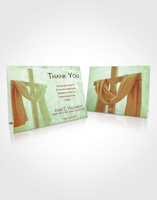 Funeral Thank You Card Template Strawberry Mist Loving Cross
