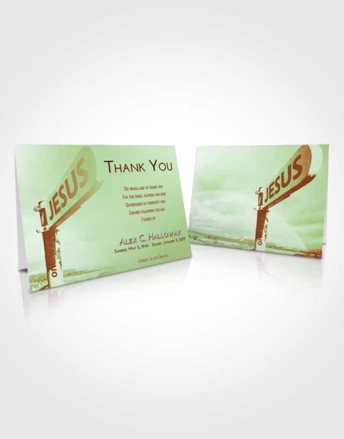 Funeral Thank You Card Template Strawberry Mist Road to Jesus