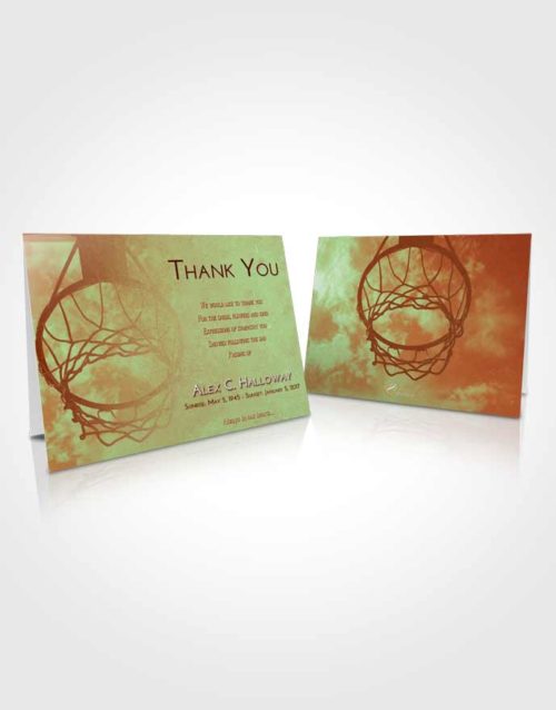 Funeral Thank You Card Template Strawberry Mist Sky Ball