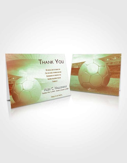 Funeral Thank You Card Template Strawberry Mist Soccer Love