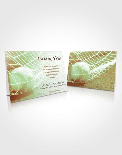 Funeral Thank You Card Template Strawberry Mist Soccer Pride