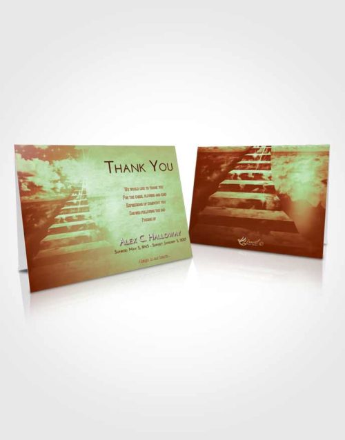Funeral Thank You Card Template Strawberry Mist Stairway for the Soul