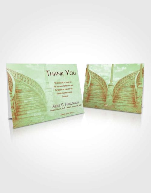 Funeral Thank You Card Template Strawberry Mist Stairway of Love