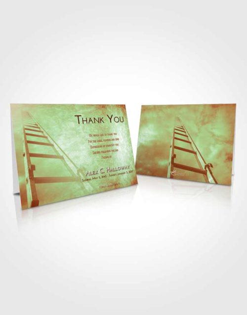Funeral Thank You Card Template Strawberry Mist Stairway to Forever