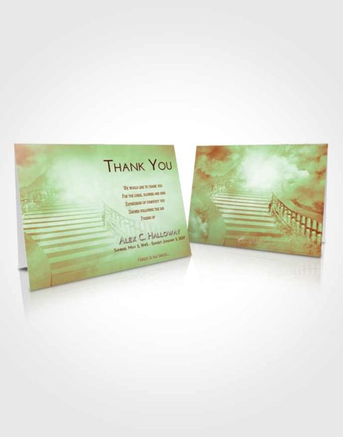 Funeral Thank You Card Template Strawberry Mist Stairway to Freedom