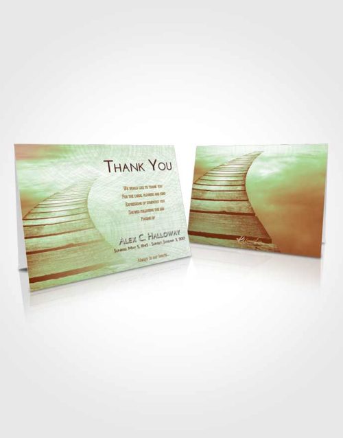 Funeral Thank You Card Template Strawberry Mist Stairway to Life