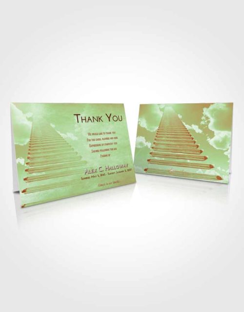 Funeral Thank You Card Template Strawberry Mist Steps to Heaven