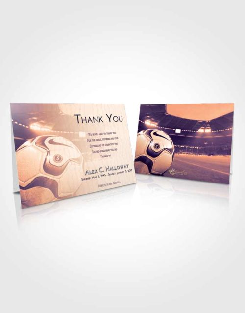 Funeral Thank You Card Template Sunrise Sunset Soccer Life