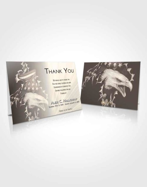 Funeral Thank You Card Template Tranquil American Motorcycle