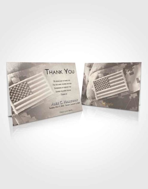 Funeral Thank You Card Template Tranquil Army Days