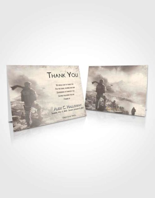 Funeral Thank You Card Template Tranquil Army Life