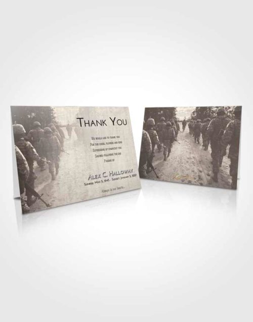 Funeral Thank You Card Template Tranquil Army March