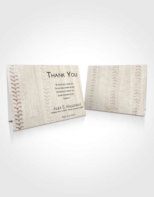 Funeral Thank You Card Template Tranquil Baseball Honor