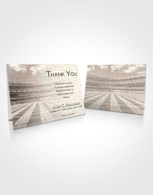 Funeral Thank You Card Template Tranquil Baseball Serenity