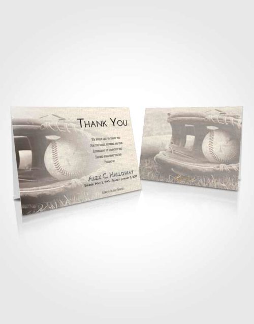 Funeral Thank You Card Template Tranquil Baseball Tranquility