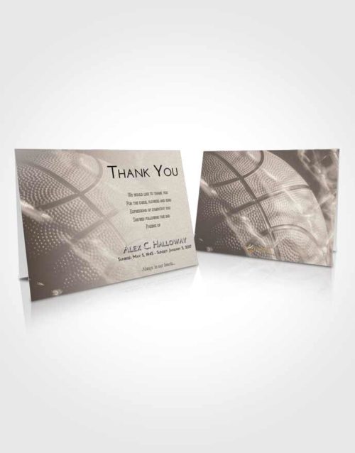 Funeral Thank You Card Template Tranquil Basketball Fame