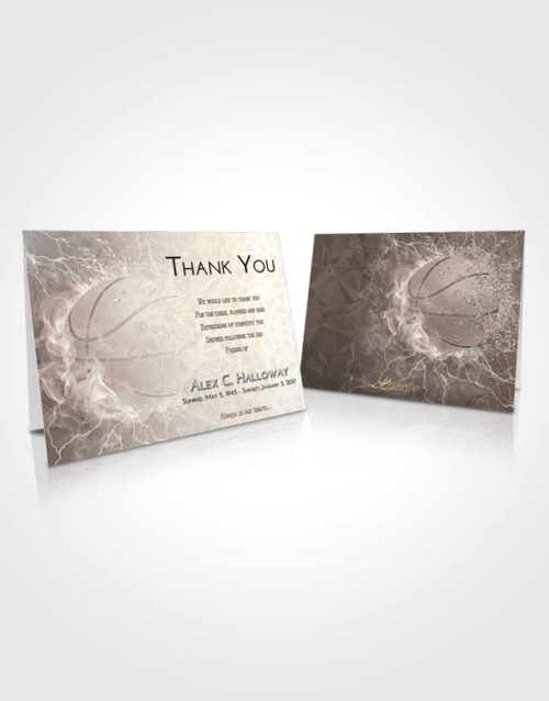Funeral Thank You Card Template Tranquil Basketball Heat