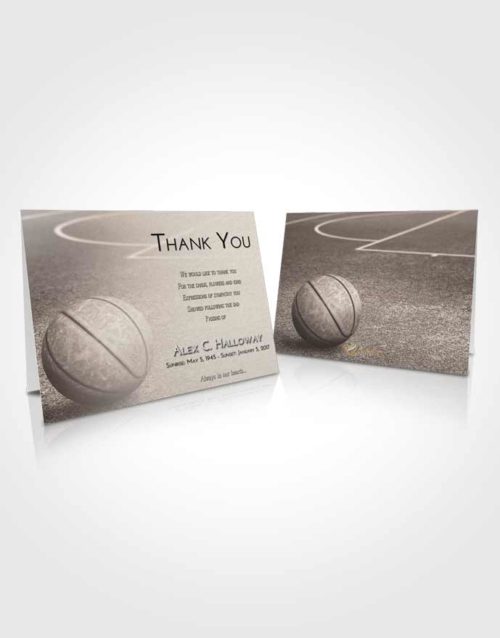 Funeral Thank You Card Template Tranquil Basketball Love