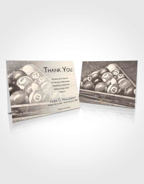 Funeral Thank You Card Template Tranquil Billiards Love
