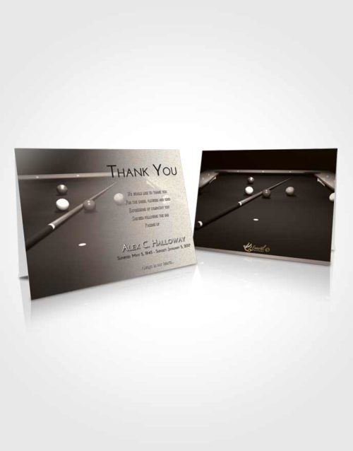Funeral Thank You Card Template Tranquil Billiards Peace