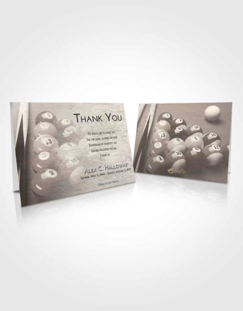 Funeral Thank You Card Template Tranquil Billiards Serenity