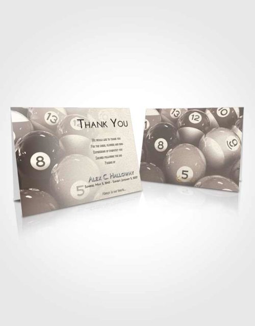 Funeral Thank You Card Template Tranquil Billiards Tournament