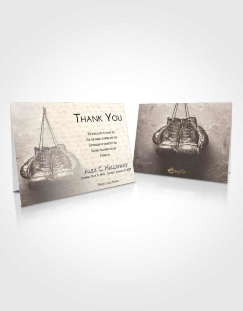 Funeral Thank You Card Template Tranquil Boxing Victory