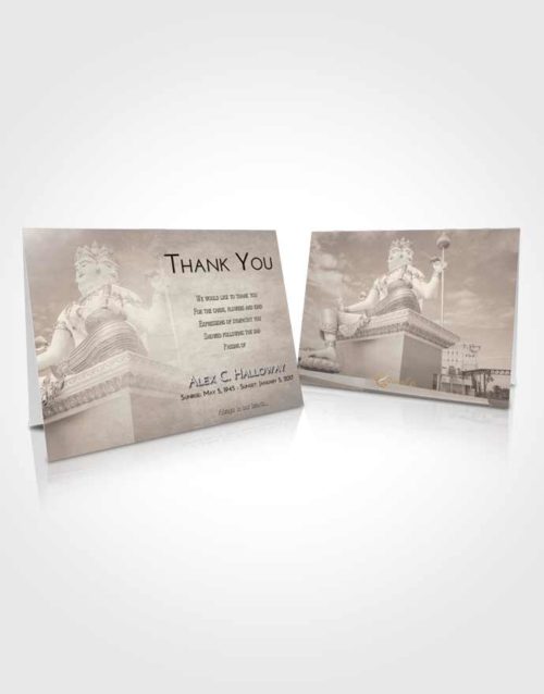 Funeral Thank You Card Template Tranquil Brahma Mystery