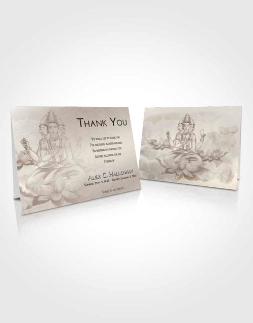 Funeral Thank You Card Template Tranquil Brahma Surprise