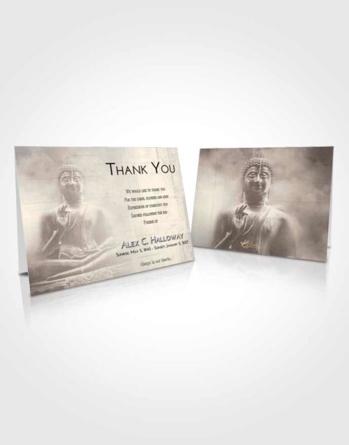 Funeral Thank You Card Template Tranquil Buddha Desire