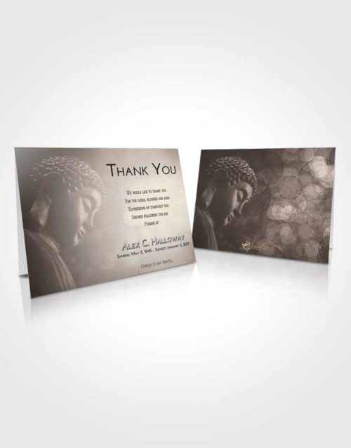 Funeral Thank You Card Template Tranquil Buddha Divinity
