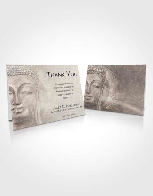 Funeral Thank You Card Template Tranquil Buddha Praise