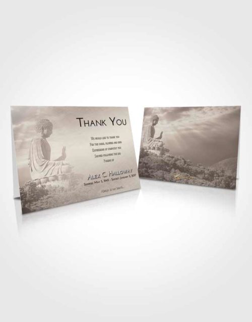 Funeral Thank You Card Template Tranquil Buddha Surprise