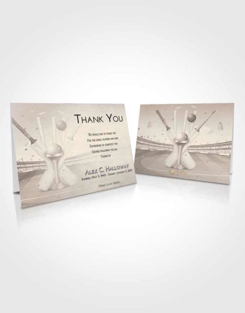 Funeral Thank You Card Template Tranquil Cricket Honor