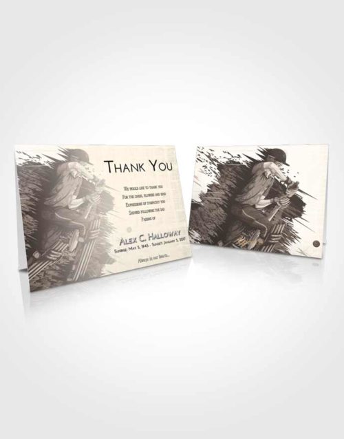 Funeral Thank You Card Template Tranquil Cricket Surprise