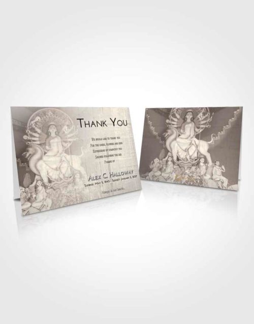 Funeral Thank You Card Template Tranquil Durga Divinity