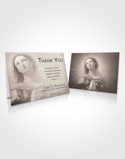 Funeral Thank You Card Template Tranquil Faith in Mary