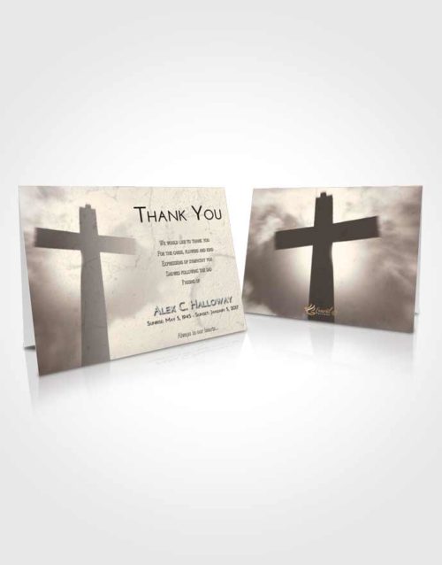 Funeral Thank You Card Template Tranquil Faith in the Cross