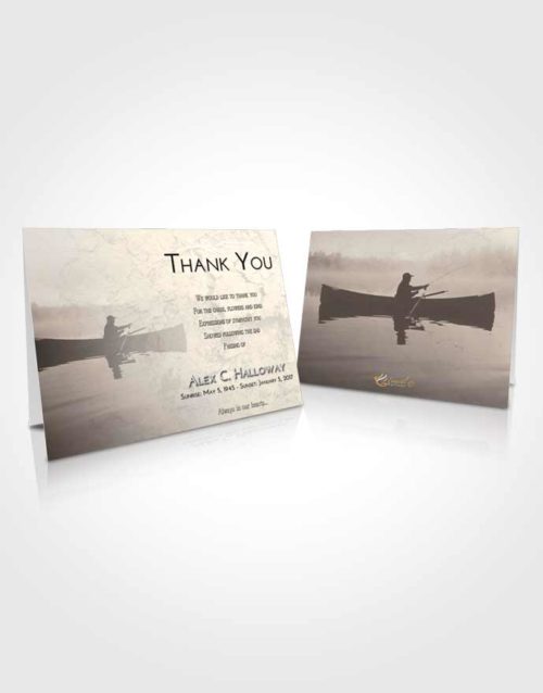 Funeral Thank You Card Template Tranquil Fish in the Water