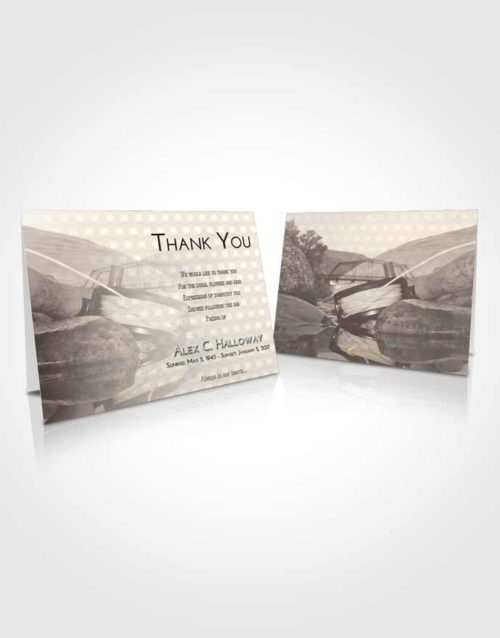 Funeral Thank You Card Template Tranquil Fishing Dreams
