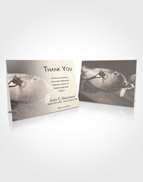 Funeral Thank You Card Template Tranquil Fishing Escape