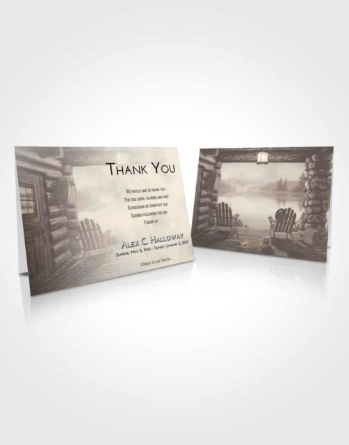Funeral Thank You Card Template Tranquil Fishing Retreat