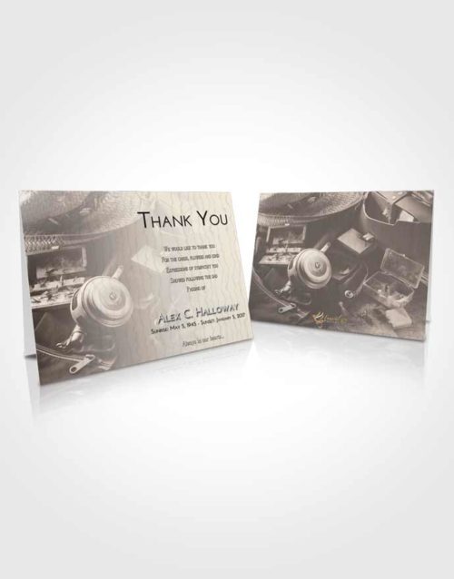 Funeral Thank You Card Template Tranquil Fishing Tackle