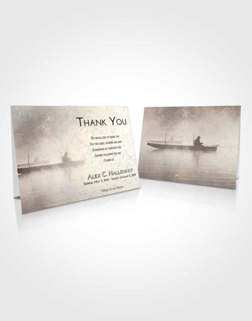 Funeral Thank You Card Template Tranquil Fishing Tranquility