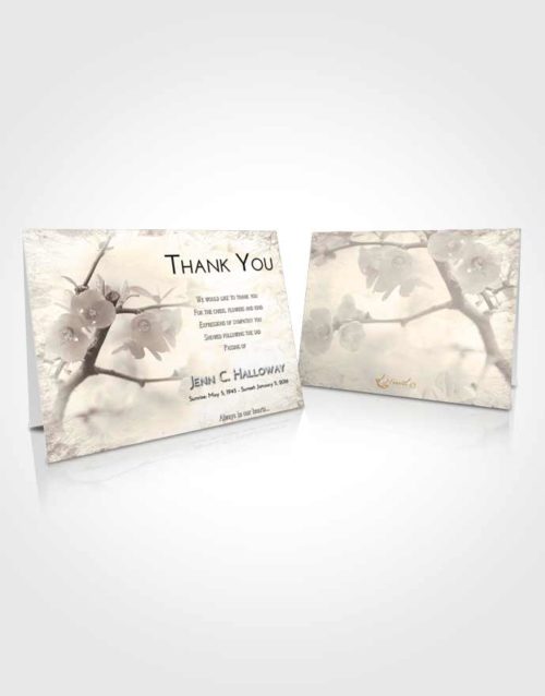 Funeral Thank You Card Template Tranquil Floral Blossoms