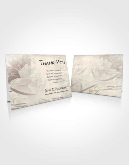 Funeral Thank You Card Template Tranquil Floral Dream