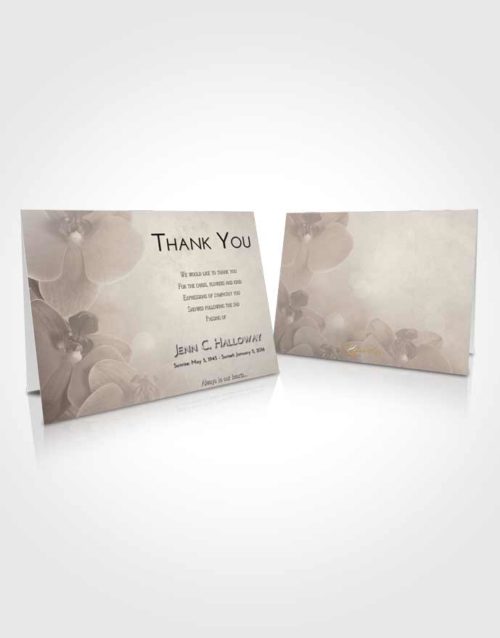Funeral Thank You Card Template Tranquil Floral Love