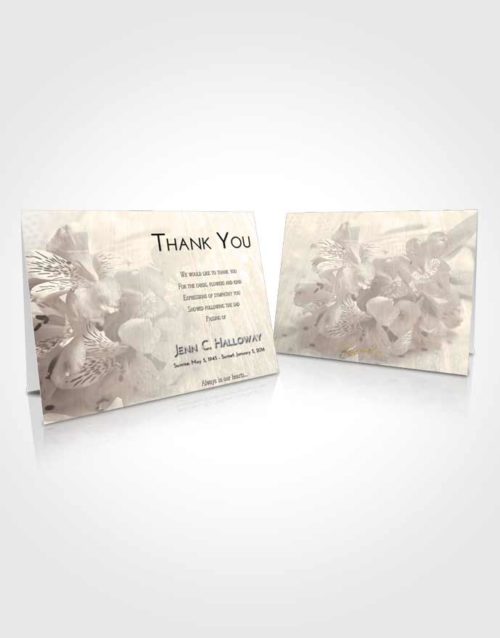 Funeral Thank You Card Template Tranquil Floral Magic