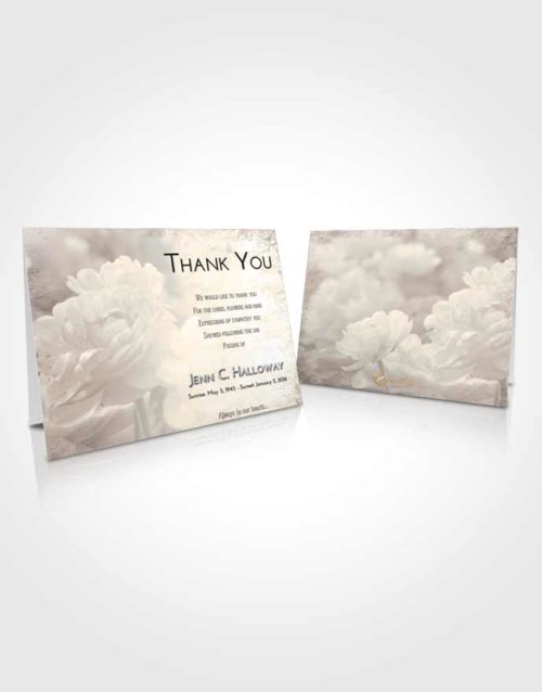 Funeral Thank You Card Template Tranquil Floral Paradise